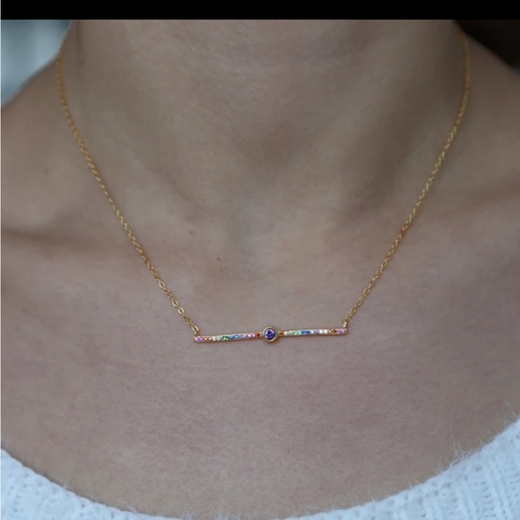 ⭐️3/$20 Multicolor bar necklace 🌈 - Picture 2 of 2
